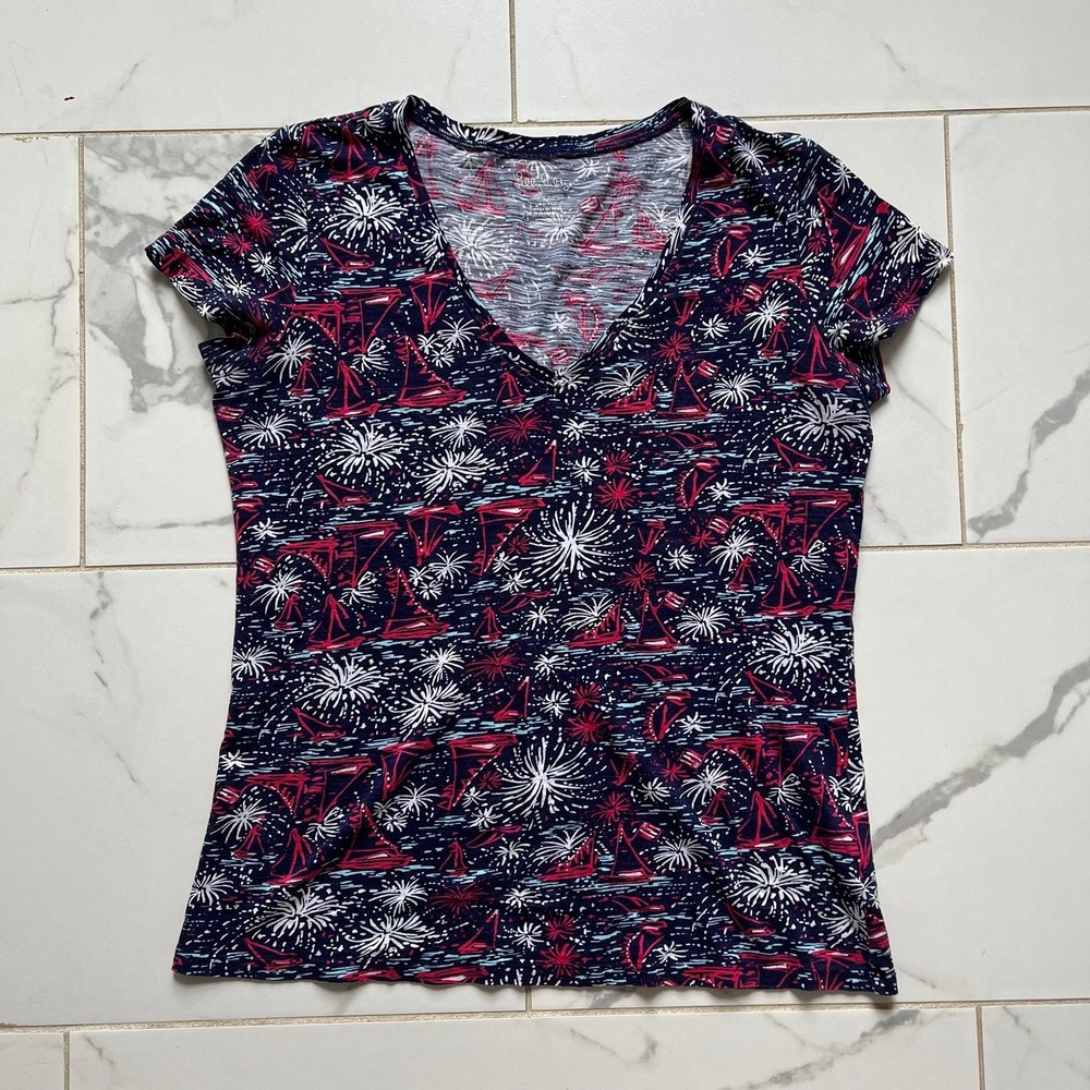 Lilly Pulitzer Sparks Fly Michelle short sleeve tee sz Small